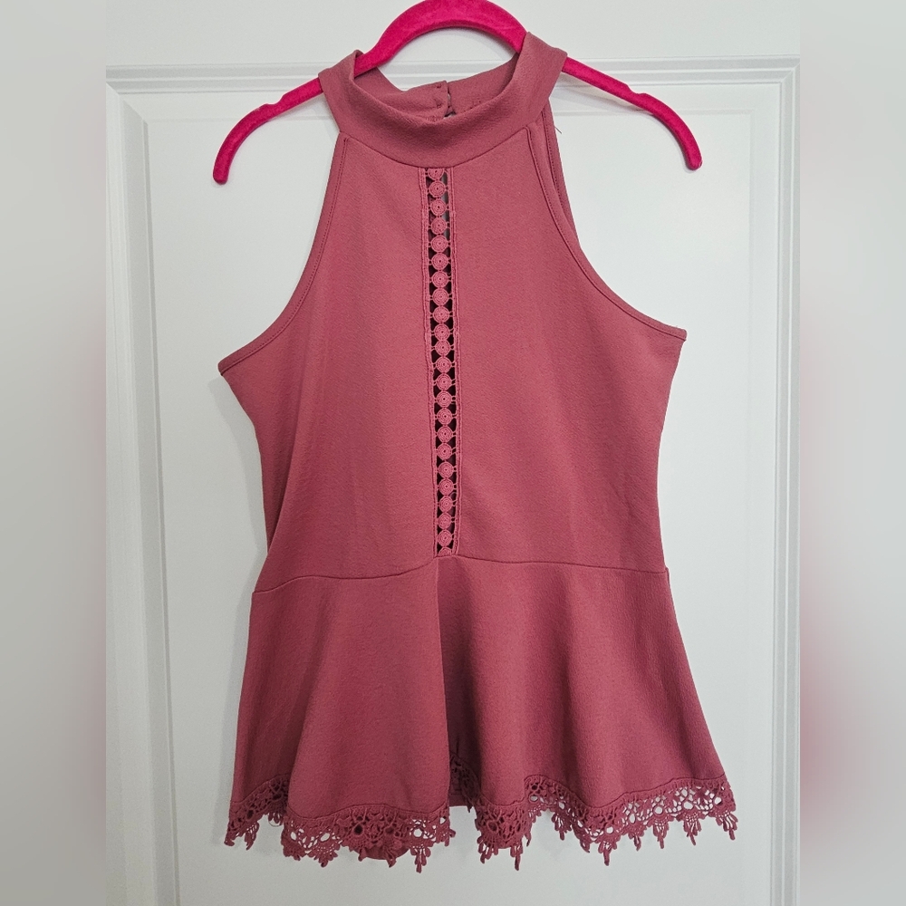 Rue 21 Women's Sleeveless Lace Detail Top - Pink